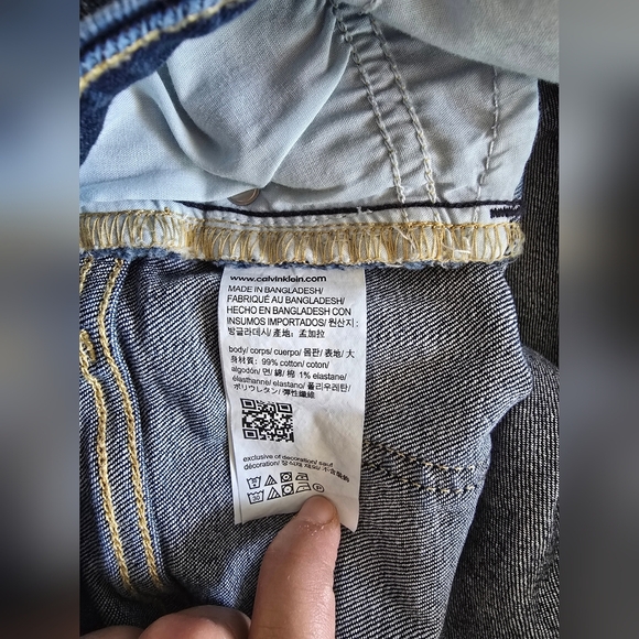 Calvin Klein Blue Straight Cut Jeans - Picture 7 of 12